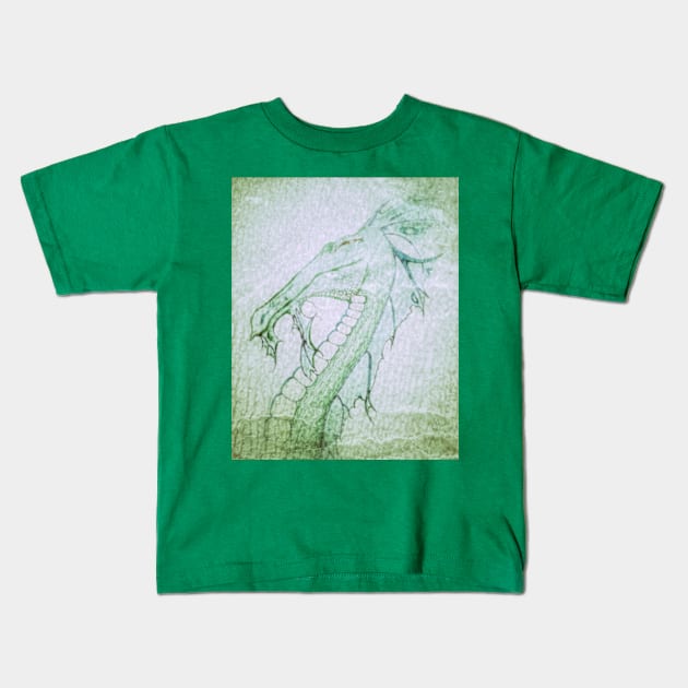 Dragon Power Grunge Kids T-Shirt by Matt Starr Fine Art